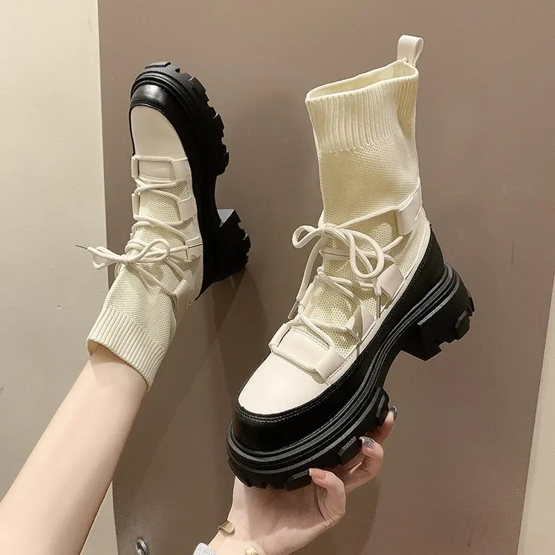 Winter Warm Women Elastic Sock Boots 2020 New Fashion Women High Heel Boots Woman Stretch Sexy Shoes Ankle Lace-up Botas Mujer
Winter Warm Women Elastic Sock Boots 2020 New Fashion Women High Heel Boots Woman Stretch Sexy Shoes Ankle Lace-up Botas Mujer