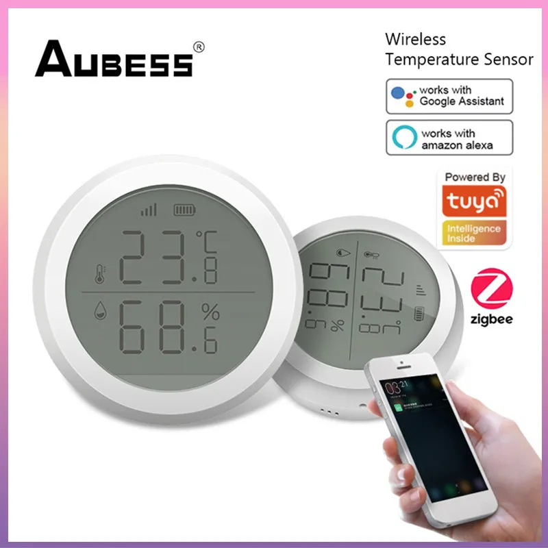 Tuya Smart Temperature And Humidity Sensor Indoor Hygrometer Thermometer With LCD Display Support Alexa Google Assistant
Tuya Smart Temperature And Humidity Sensor Indoor Hygrometer Thermometer With LCD Display Support Alexa Google Assistant