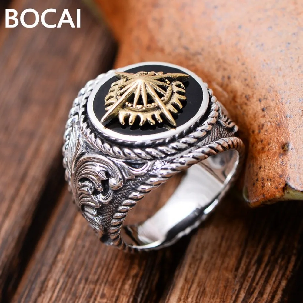 S925 sunflower male models gold fine cross sterling silver rings retro Thai silver new
S925 sunflower male models gold fine cross sterling silver rings retro Thai silver new