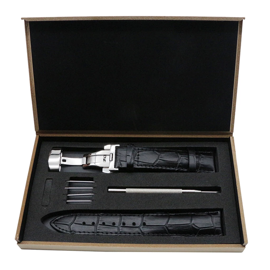 Black Leather Band Replacement Alligator + Spring
Black Leather Band Replacement Alligator + Spring