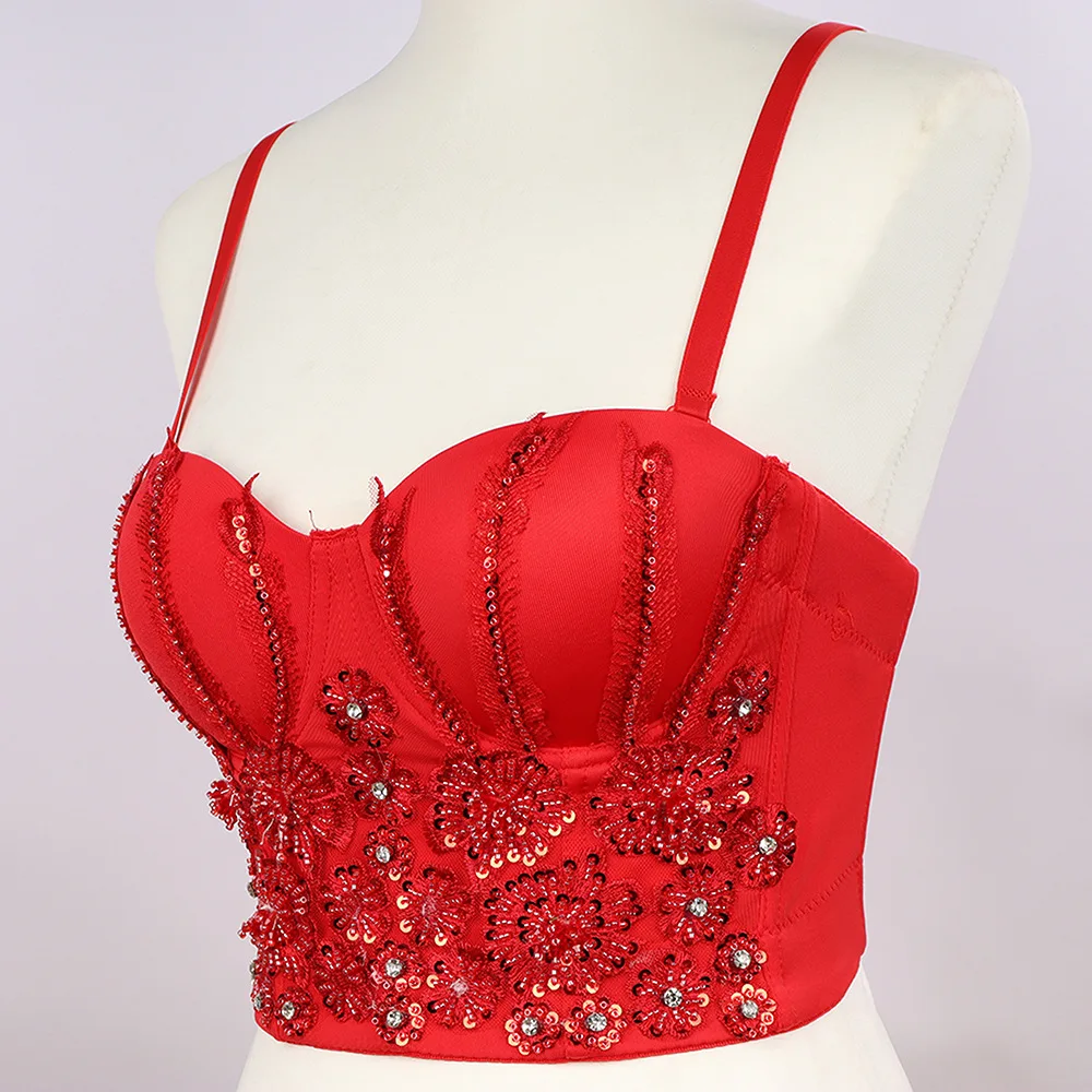 Mayata 2021 New French Retro Camis Women Beading Sequins Backless Crop Top Underwear Push Up Bustier Bra Nightclub Party Tops
Mayata 2021 New French Retro Camis Women Beading Sequins Backless Crop Top Underwear Push Up Bustier Bra Nightclub Party Tops