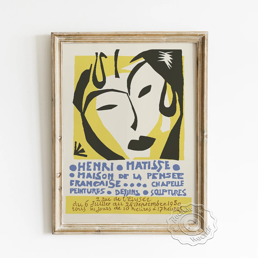 Henri Matisse Exhibition Prints Poster, Maison De La Pensee Francaise Canvas Painting, Abstract Yellow Woman Portrait Home Decor
Henri Matisse Exhibition Prints Poster, Maison De La Pensee Francaise Canvas Painting, Abstract Yellow Woman Portrait Home Decor