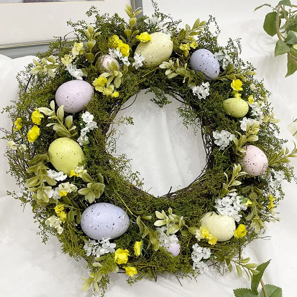 HAPPY EASTER Party Door Hanging Sign Easter Egg Wreath for Front Door Wall Decoration Craft Artificial Pigeon eggs Ornament
HAPPY EASTER Party Door Hanging Sign Easter Egg Wreath for Front Door Wall Decoration Craft Artificial Pigeon eggs Ornament