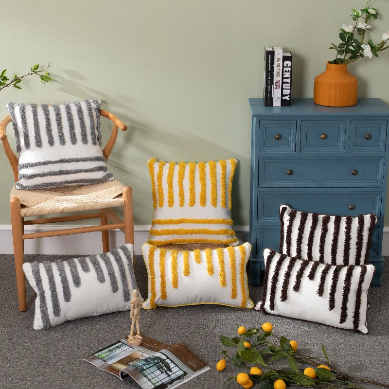 Modern Minimalist Nordic Tufted Yellow Gray Pillow Cover 30x50/45x45cm Tufted Stripe for Home decoration Living room Bed Room
Modern Minimalist Nordic Tufted Yellow Gray Pillow Cover 30x50/45x45cm Tufted Stripe for Home decoration Living room Bed Room
