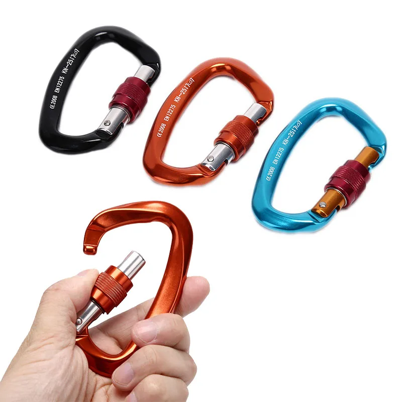 Альпинистский альпинистский карабин 25 кН d-образный защитный Главный винт с пряжкой для альпинизма
Альпинистский альпинистский карабин 25 кН d-образный защитный Главный винт с пряжкой для альпинизма