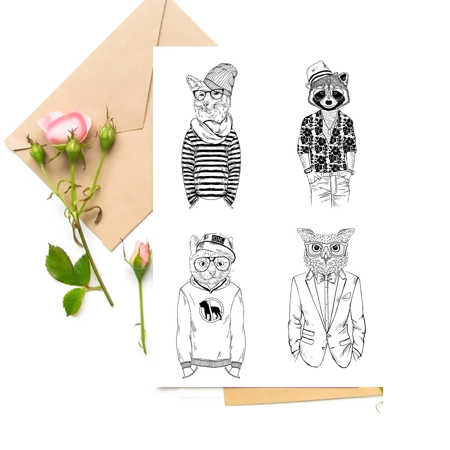 Dog / Owl / Raccoon Clear Stamps For DIY Scrapbooking Card Making Silicone Stamps Fun Decoration Supplies
Dog / Owl / Raccoon Clear Stamps For DIY Scrapbooking Card Making Silicone Stamps Fun Decoration Supplies