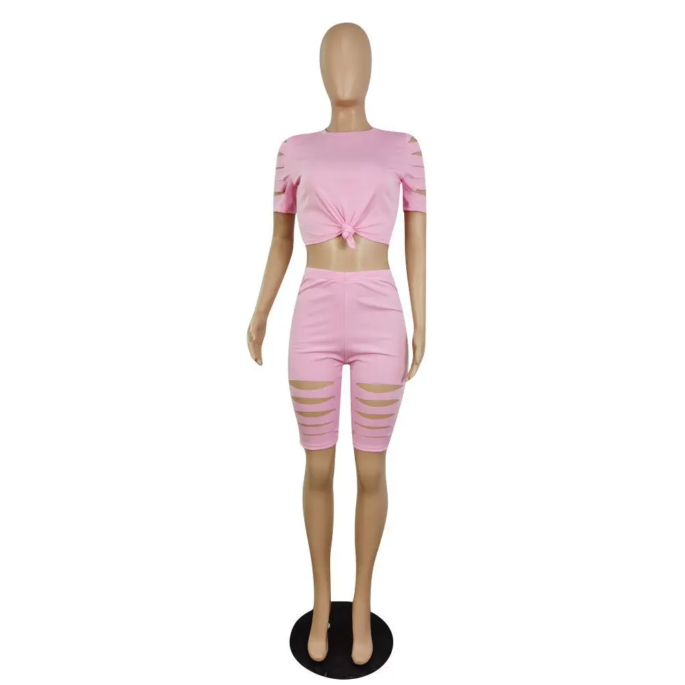 Women Shorts Outfits European and American Fashion Hollow Out Women Summer Solid Color Crop Top Shorts Two-piece Set Donsignet
Women Shorts Outfits European and American Fashion Hollow Out Women Summer Solid Color Crop Top Shorts Two-piece Set Donsignet