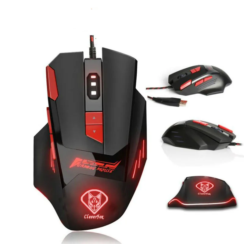 

8D new USB wired 7-speed variable speed photoelectric gaming mouse breathing lamp Overwatch Pioneer Ice Fox gaming mouse