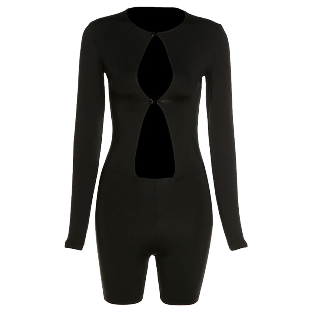 Women Hollow Jumpsuit Fitness Bodysuit High Waist Tight Fitting Hip Sexy Club One Piece Black Playsuits Summer Female 2021
Women Hollow Jumpsuit Fitness Bodysuit High Waist Tight Fitting Hip Sexy Club One Piece Black Playsuits Summer Female 2021