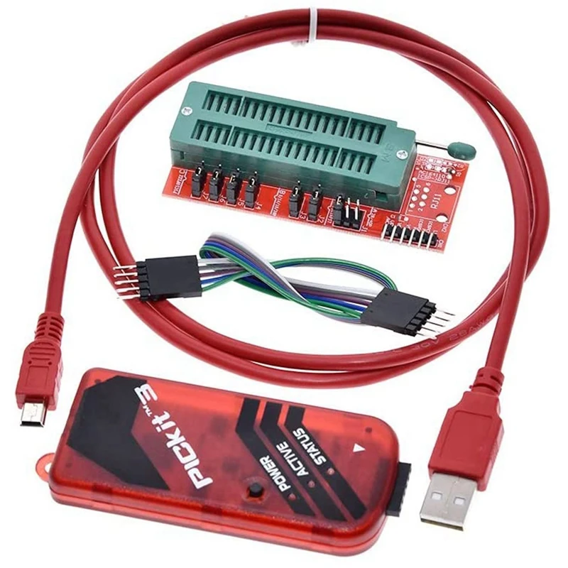 NEW-PICKIT3 Programmer + PIC ICD2 PIC Kit 2/3 Programming Adapter Universal Programmer Seat FZ0508
NEW-PICKIT3 Programmer + PIC ICD2 PIC Kit 2/3 Programming Adapter Universal Programmer Seat FZ0508