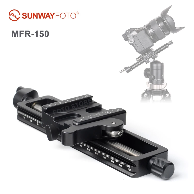 SUNWAYFOTO MFR-150s MFR-150 Camera Slider Photography Macro Focusing Gear Rail Slider Release Plate Bracket 7kg payload 
SUNWAYFOTO MFR-150s MFR-150 Camera Slider Photography Macro Focusing Gear Rail Slider Release Plate Bracket 7kg payload