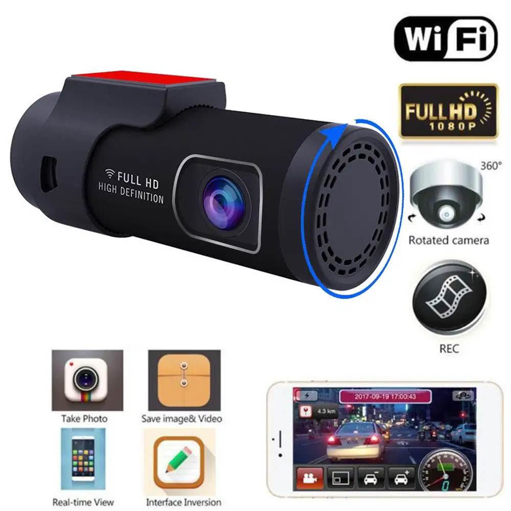 Mini Car DVR Night Vision Dash Camera USB 360° Smart WIFI Car Dash Cam Car Recorder
Mini Car DVR Night Vision Dash Camera USB 360° Smart WIFI Car Dash Cam Car Recorder