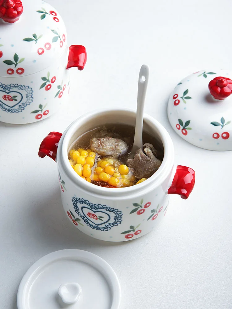 Slow Cooker Ceramic with Lid Tureen Earthen Jar Simmering Stock Stew Pot Bird's Nest Small Stew Pot Slow Cooker Cup Stew Bowl
Slow Cooker Ceramic with Lid Tureen Earthen Jar Simmering Stock Stew Pot Bird's Nest Small Stew Pot Slow Cooker Cup Stew Bowl