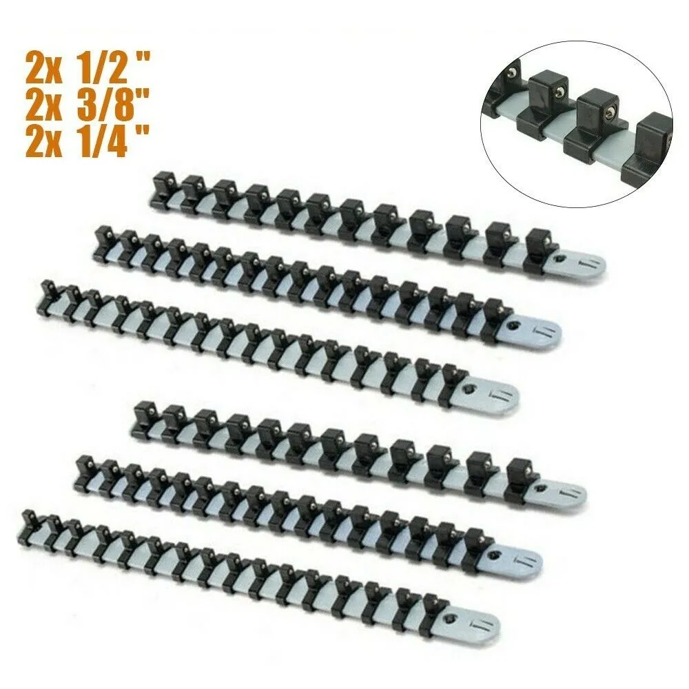 ABS Socket Organizer Drive Socket Holder, 1/4 Inch Drive X 32 Clips, 3/8 Inch Drive X 32 Clips, 1/2 Inch Drive X 32 Clips,6 Piec
ABS Socket Organizer Drive Socket Holder, 1/4 Inch Drive X 32 Clips, 3/8 Inch Drive X 32 Clips, 1/2 Inch Drive X 32 Clips,6 Piec