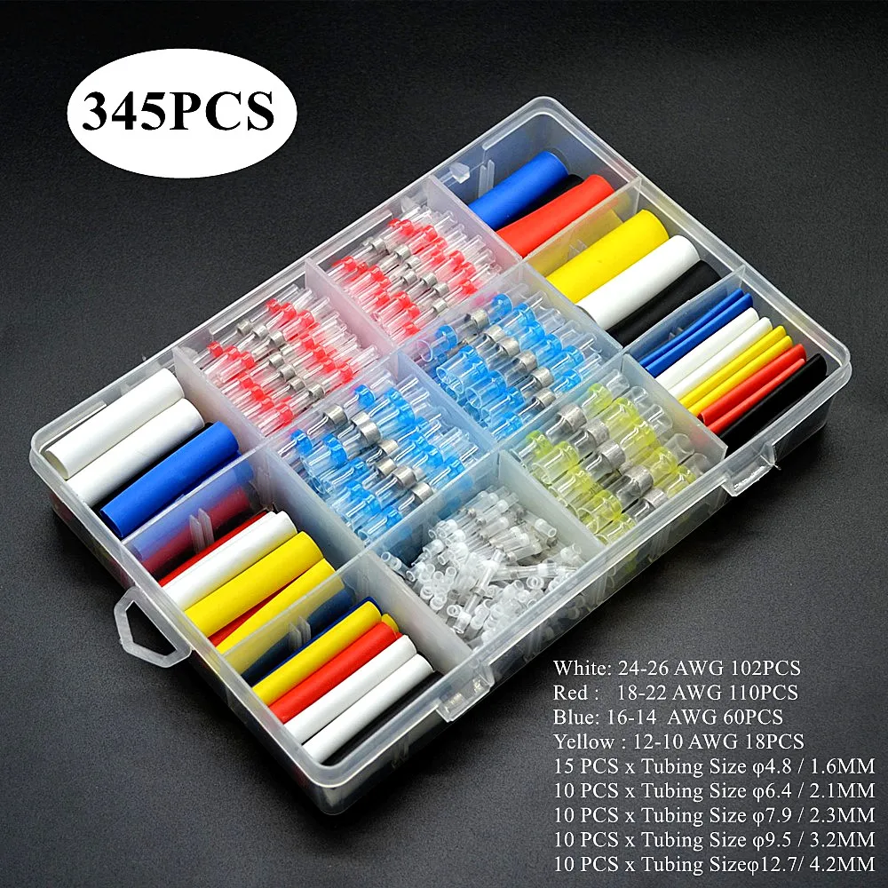 60PCS Assortment Electrical Fully Insulated Butt Crimp Terminals Bullet Male & Female Wire Quick Connectors Kit AWG 24-10
60PCS Assortment Electrical Fully Insulated Butt Crimp Terminals Bullet Male & Female Wire Quick Connectors Kit AWG 24-10