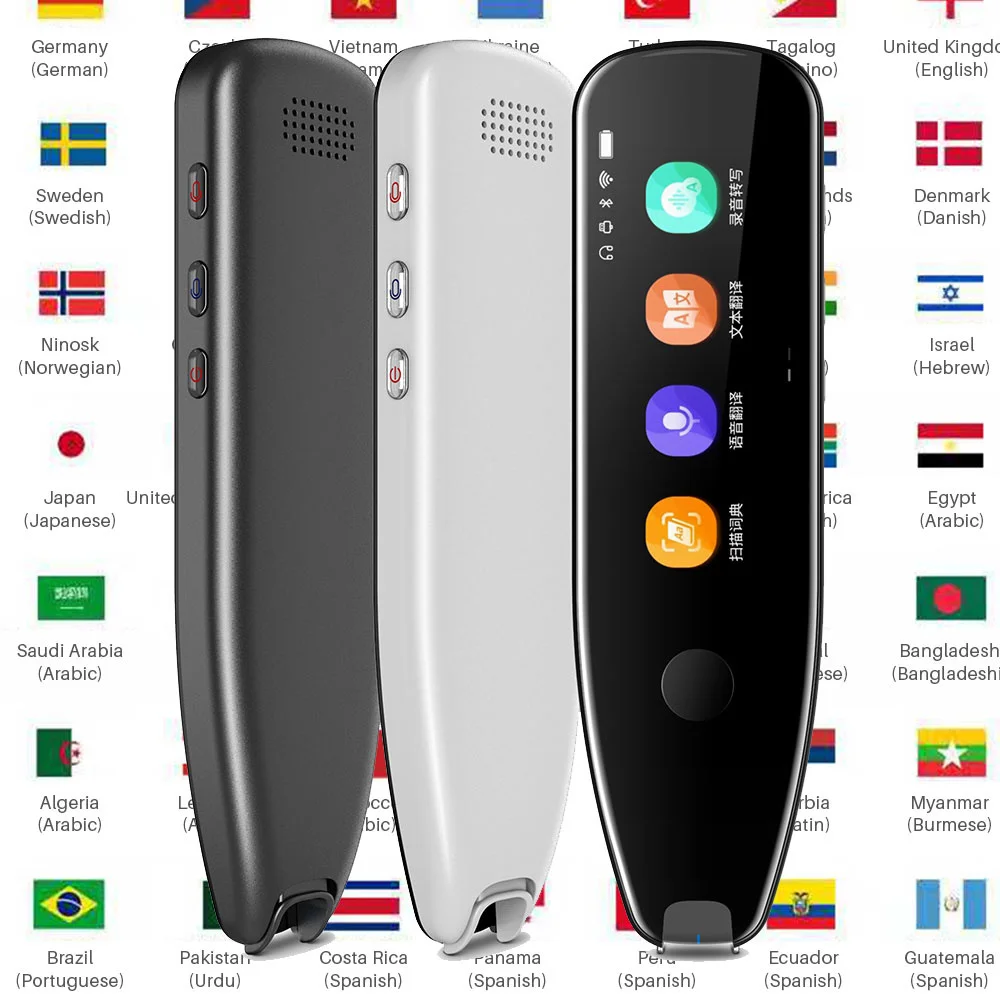 Ballpoint pen translator, intelligent voice scanning, multifunctional, connectionless translation, real-time language
Ballpoint pen translator, intelligent voice scanning, multifunctional, connectionless translation, real-time language
