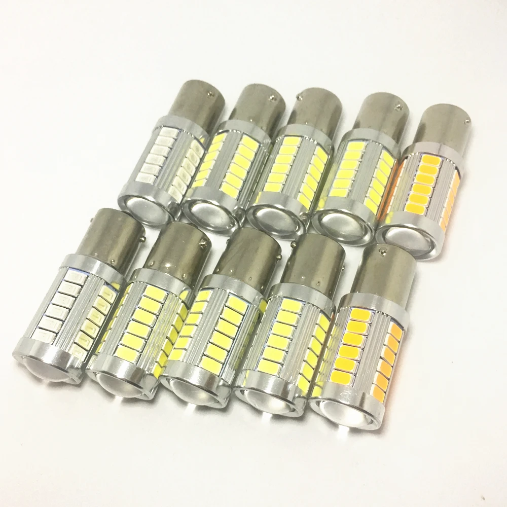 10pcs Car Tail Bulb Brake Lights 1157 ba15d 5630 5730 smd LED red white yellow 1156 ba15s P21W led Reverse Lamp turn signal 12V
10pcs Car Tail Bulb Brake Lights 1157 ba15d 5630 5730 smd LED red white yellow 1156 ba15s P21W led Reverse Lamp turn signal 12V
