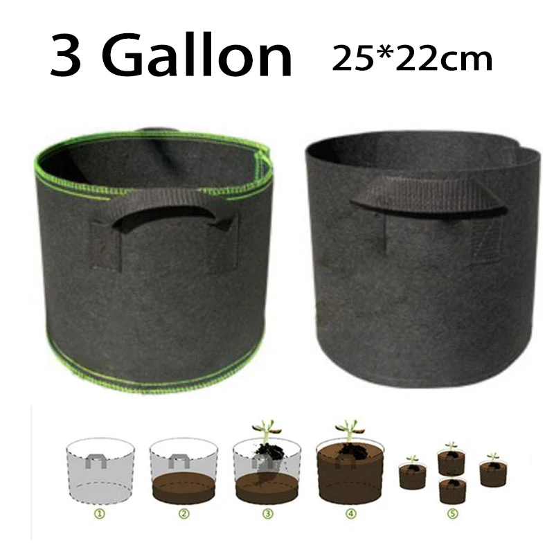 1/3pcs 3 Gallon Plant Grow Bags Garden Tools Fabric Pot Jardim Home Gardening Flowers Plant Growing Grow black or green
1/3pcs 3 Gallon Plant Grow Bags Garden Tools Fabric Pot Jardim Home Gardening Flowers Plant Growing Grow black or green