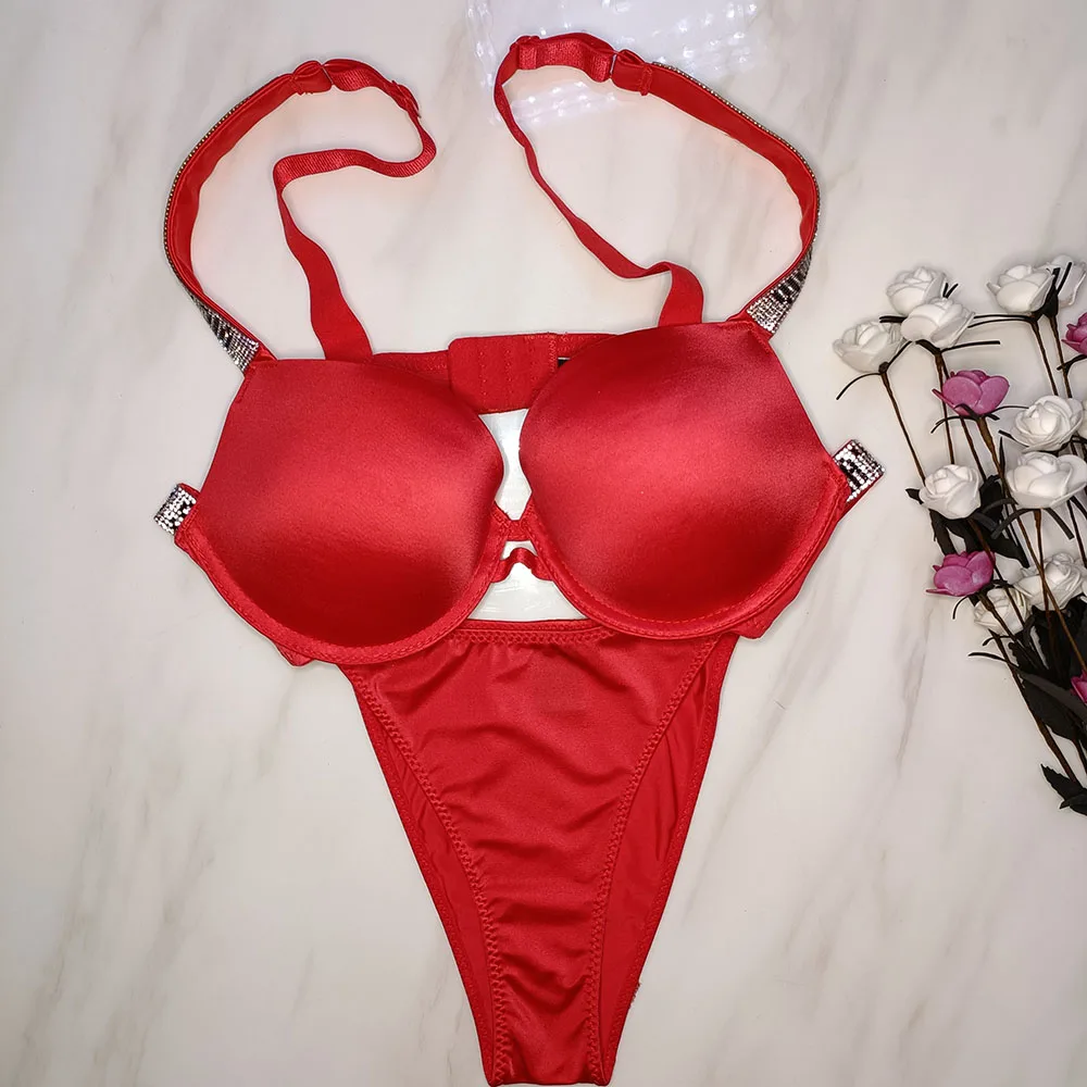 New Women's Bra Suit Bikini Gathered Sexy Backless Diamond Bra Smooth Breathable Underwear Suit Adjustable Women's Bra Suit
New Women's Bra Suit Bikini Gathered Sexy Backless Diamond Bra Smooth Breathable Underwear Suit Adjustable Women's Bra Suit