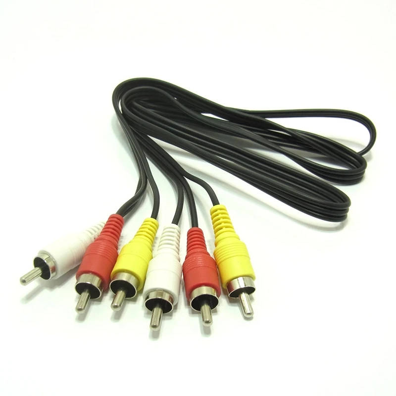 AV код красный белый желтый pin RCA Штекер кабель 1 0 m черный (один)|Кабели| |