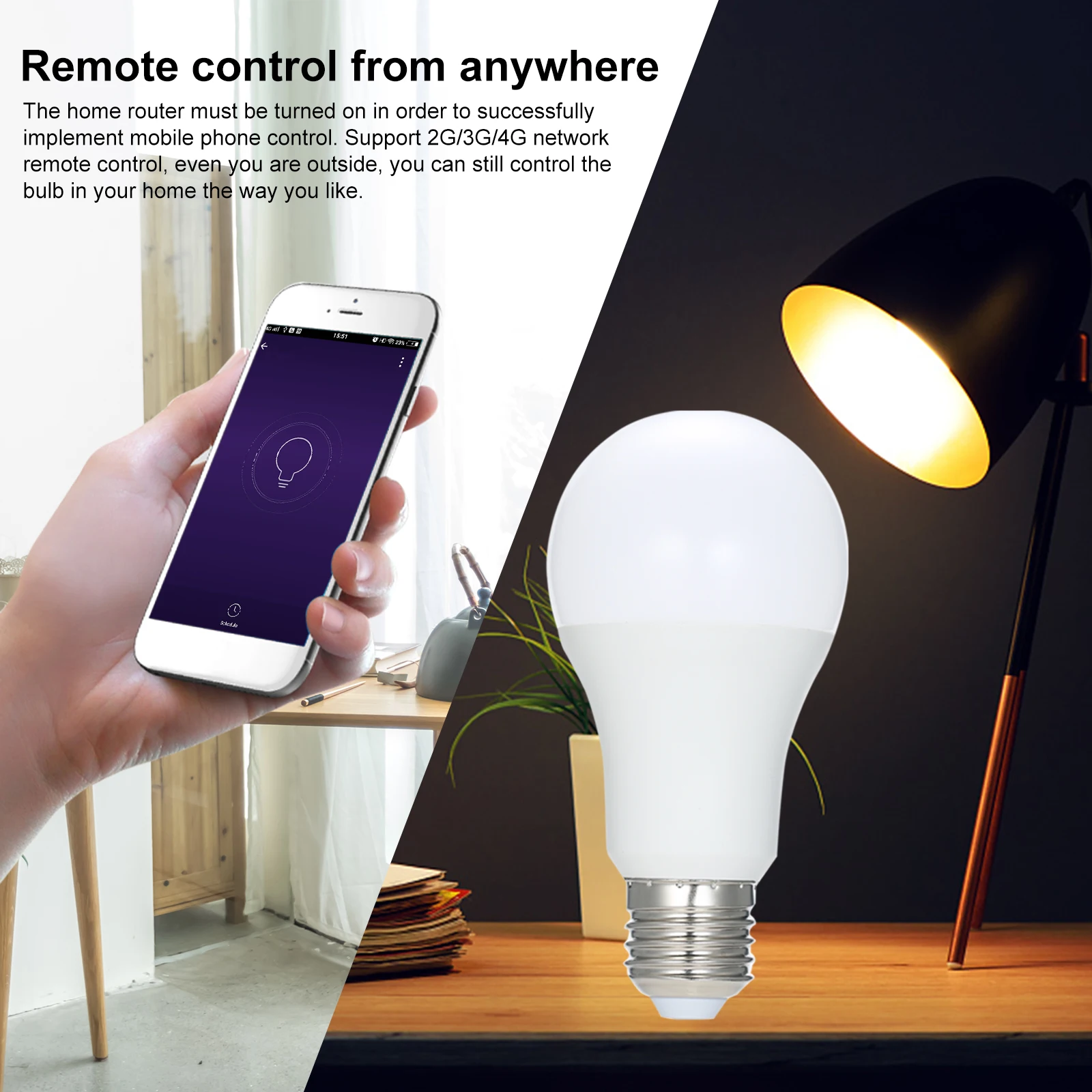 Smart WIFI LED Bulb RGB+C+W Smart Light Bulb AC220-230V 9W E27 Dimmable Light Tuya Smart Life APP Remote Control
Smart WIFI LED Bulb RGB+C+W Smart Light Bulb AC220-230V 9W E27 Dimmable Light Tuya Smart Life APP Remote Control