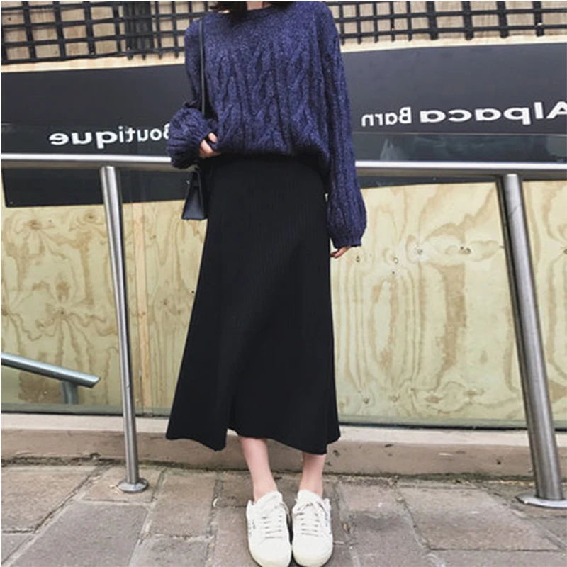 Winter Women Midi Skirts Korean Casual Ladies A-line Flare High Waist Solid Knitted Knit Thick Long Sweater Skirt Women 7443 50
Winter Women Midi Skirts Korean Casual Ladies A-line Flare High Waist Solid Knitted Knit Thick Long Sweater Skirt Women 7443 50