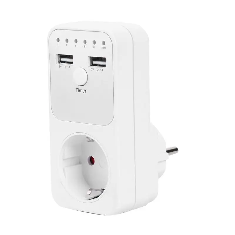 Smart 5V 2A EU Plug Timing Socket Timer Switch Countdown Outlet Controller With 2 USB Port Plug Charger Switch Power Outlet
Smart 5V 2A EU Plug Timing Socket Timer Switch Countdown Outlet Controller With 2 USB Port Plug Charger Switch Power Outlet