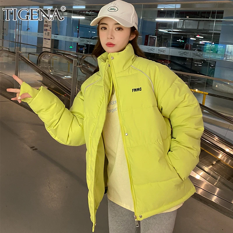 TIGENA Korean Cute Short Winter Jacket Women 2021 New Parkas Women Standard Collar Zipper Pocket Cotton Padded Warm Coat Female
TIGENA Korean Cute Short Winter Jacket Women 2021 New Parkas Women Standard Collar Zipper Pocket Cotton Padded Warm Coat Female