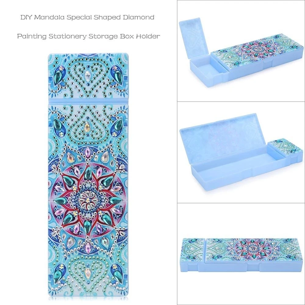 New 5D DIY Special Shaped Diamond Painting 2 Grids Stationery Pencil Box Rhinestones Diamond Embroidery Mandala Storage Case Gif
New 5D DIY Special Shaped Diamond Painting 2 Grids Stationery Pencil Box Rhinestones Diamond Embroidery Mandala Storage Case Gif