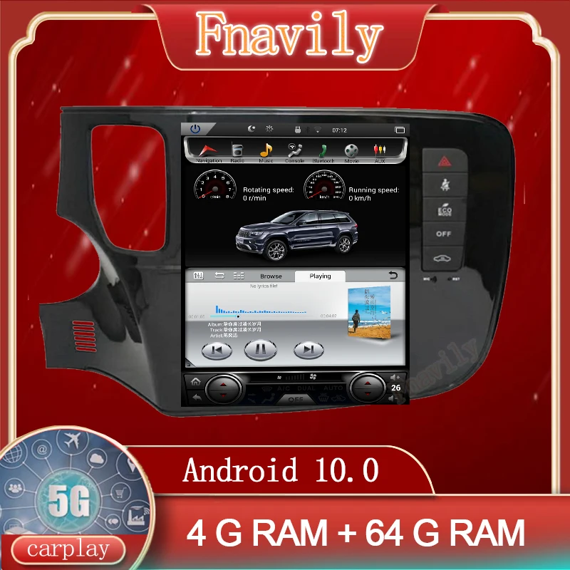 Android 10 Car Radio For Mitsubishi Outlander Car Multimedia System Player GPS Navigation Vertical Screen Tesla Style 10.4" 
Android 10 Car Radio For Mitsubishi Outlander Car Multimedia System Player GPS Navigation Vertical Screen Tesla Style 10.4"