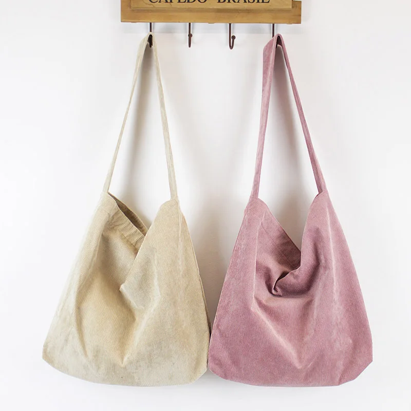 Women Corduroy Shoulder Bag Canvas Cloth Fabric Handbag Solid Casual Tote Ladies Big Shopping Bags College Students Books Bag
Women Corduroy Shoulder Bag Canvas Cloth Fabric Handbag Solid Casual Tote Ladies Big Shopping Bags College Students Books Bag
