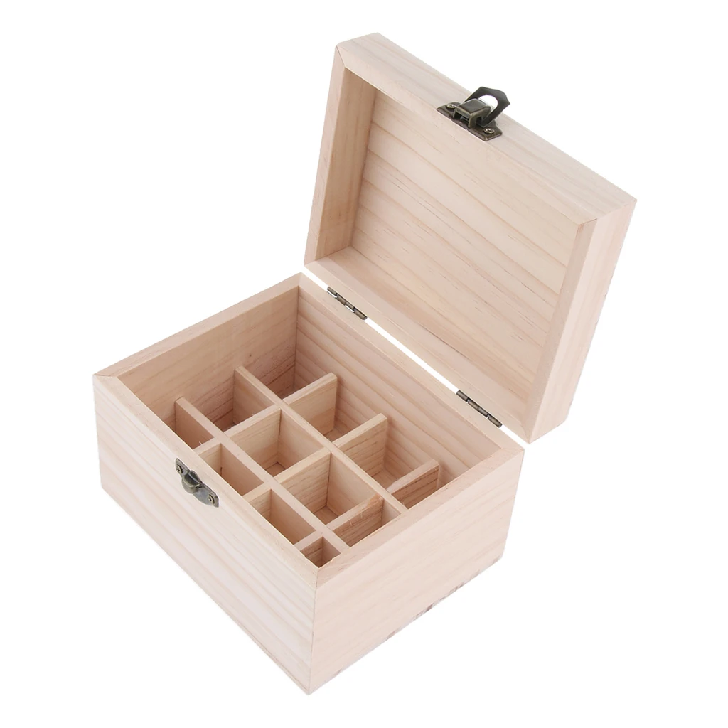 Natural Wooden Box for 10ml Essential Oil Bottles (Holds 12), Removable Pad and Vintage Style 
Natural Wooden Box for 10ml Essential Oil Bottles (Holds 12), Removable Pad and Vintage Style
