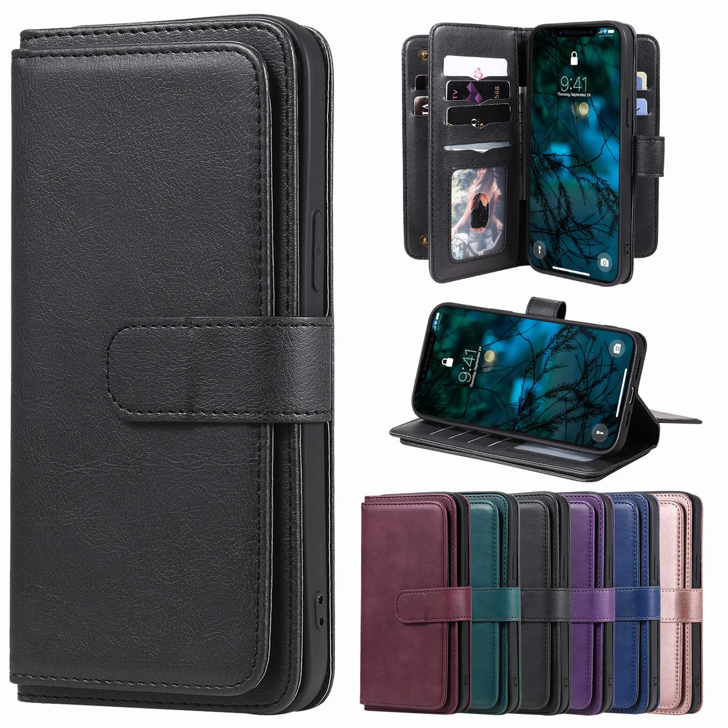 Luxury Leather Flip Case For Samsung Galaxy Note 10+ Plus Note 20 Ultra M51 M31S M11 M10 Wallet Stand Large Capacity Card Cover
Luxury Leather Flip Case For Samsung Galaxy Note 10+ Plus Note 20 Ultra M51 M31S M11 M10 Wallet Stand Large Capacity Card Cover