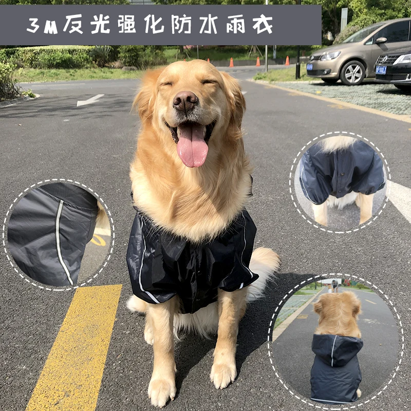 TOMEPETS Dog Raincoat Waterproof Hoodie Jacket Rain Poncho Double-Layer Two-Sleeve Pet Rainwear Clothes with Reflective Stripe
TOMEPETS Dog Raincoat Waterproof Hoodie Jacket Rain Poncho Double-Layer Two-Sleeve Pet Rainwear Clothes with Reflective Stripe