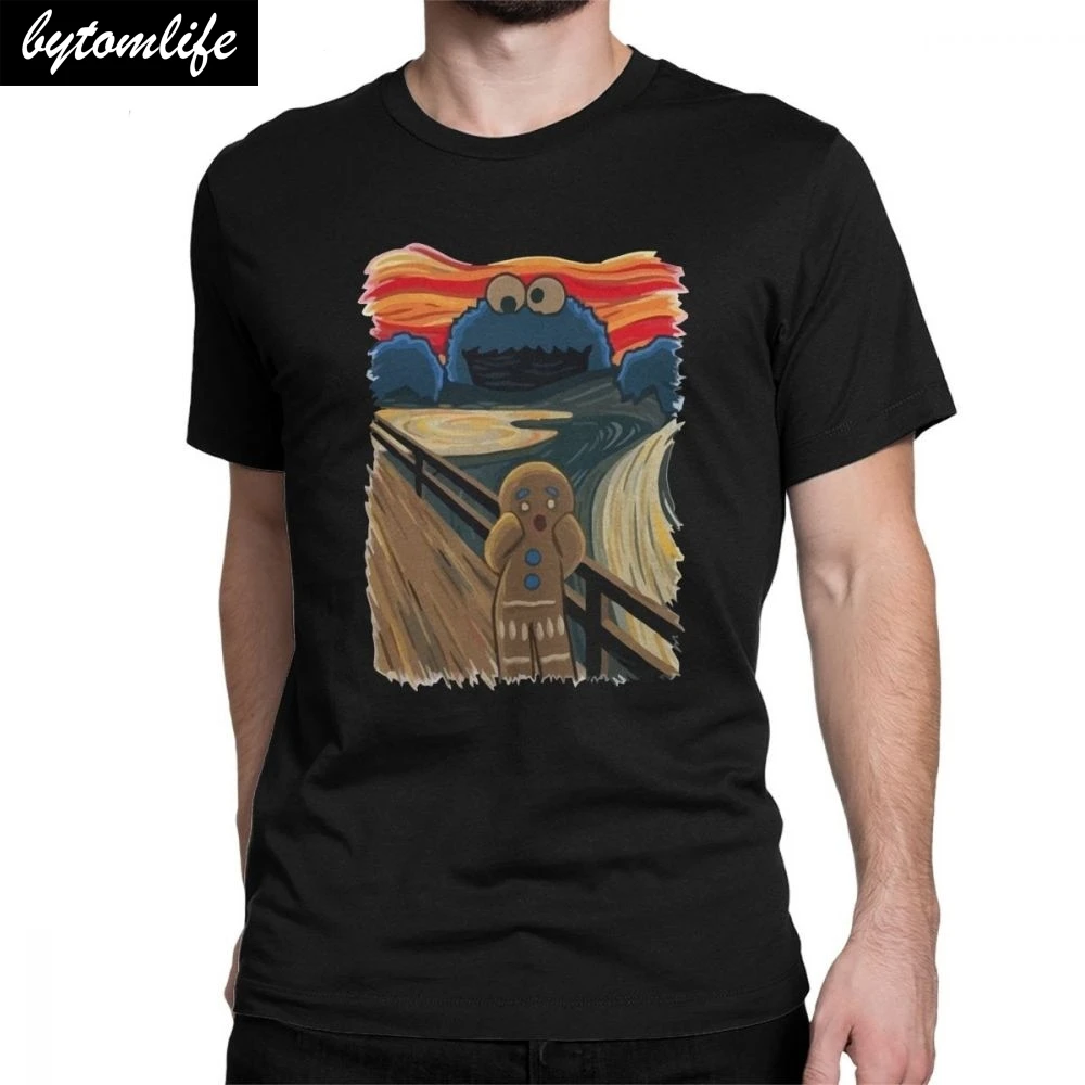 Famous Painting Harajuku Clothing Shouting Screaming Gingerbread Men's T Shirts Sesame Street Tee Shirt Cookie Monster T-Shirts
Famous Painting Harajuku Clothing Shouting Screaming Gingerbread Men's T Shirts Sesame Street Tee Shirt Cookie Monster T-Shirts