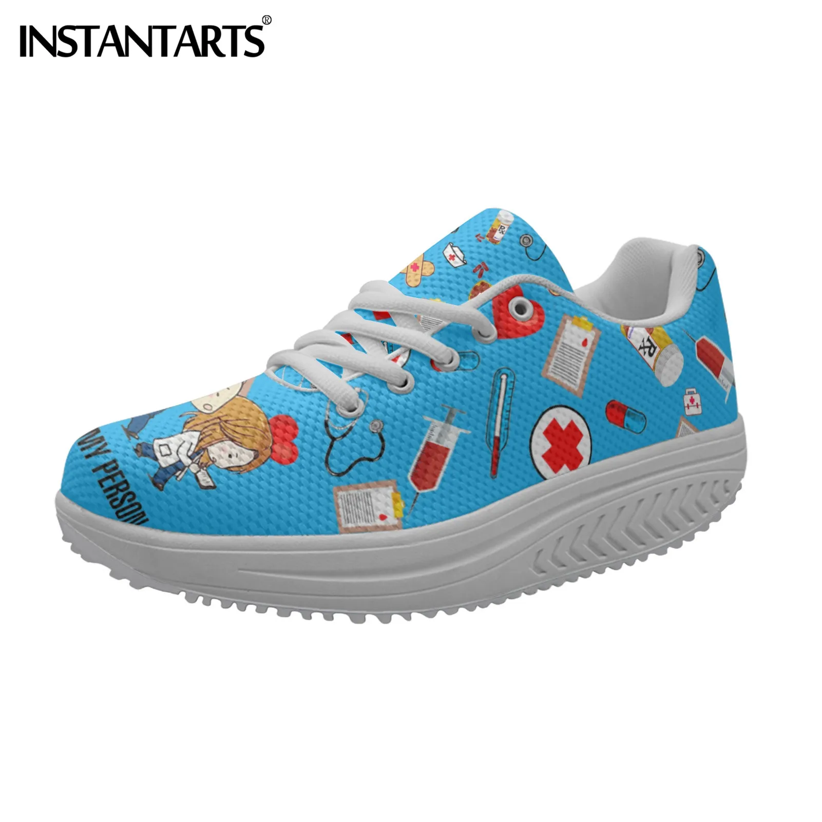 INSTANTARTS Medical Appliance Doctor Nurse Pattern Blue Classic Platform Creepers Shoes Female Leisure Light Walking Sneakers
INSTANTARTS Medical Appliance Doctor Nurse Pattern Blue Classic Platform Creepers Shoes Female Leisure Light Walking Sneakers