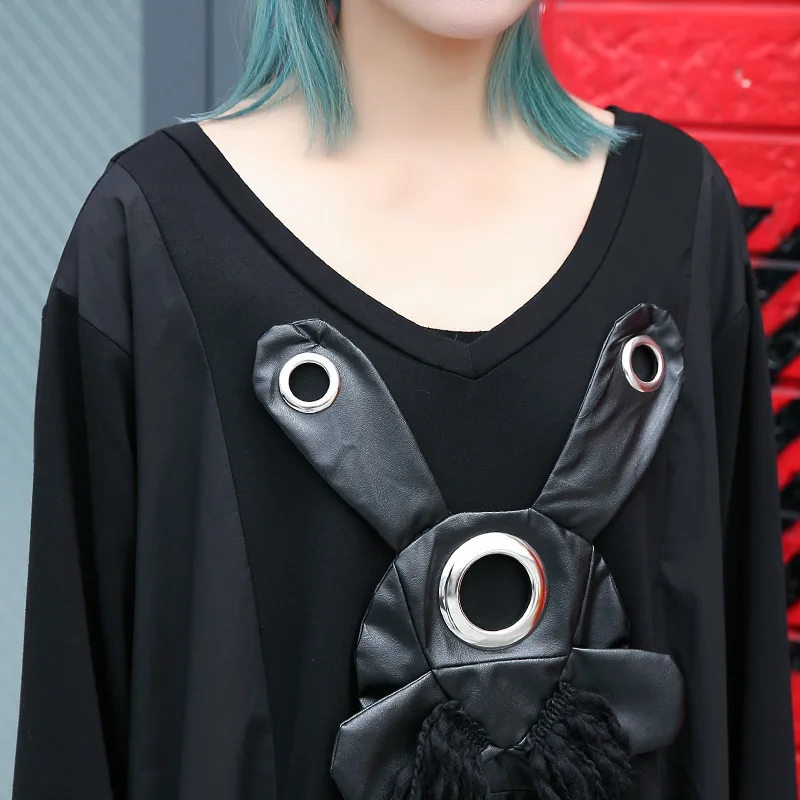 2021 Women Spring Black Midi Dress Oversized Long Sleeve Cartoon Cotton+shirt+mesh stitching Ladies Cute Large Dress Big Robe
2021 Women Spring Black Midi Dress Oversized Long Sleeve Cartoon Cotton+shirt+mesh stitching Ladies Cute Large Dress Big Robe