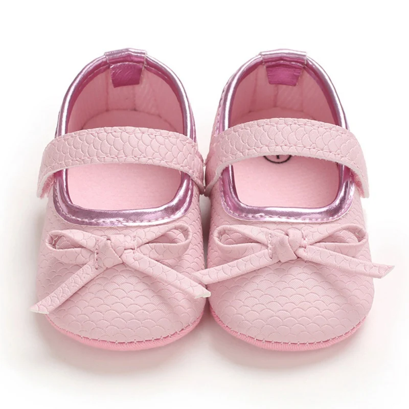 Newborn Baby Girls First Walker Casual Cute Princess Shoes Non-slip Soft Bottom Step Front Shoe 0-18M