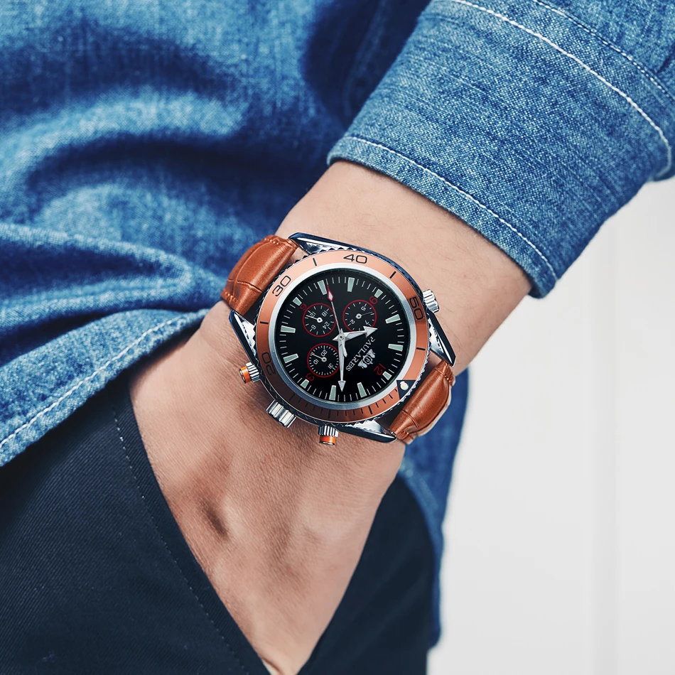 Automatic Self Wind Mechanical Orange Blue Black Leather Rubber Stainless Steel Strap Classic Men Watch
Automatic Self Wind Mechanical Orange Blue Black Leather Rubber Stainless Steel Strap Classic Men Watch