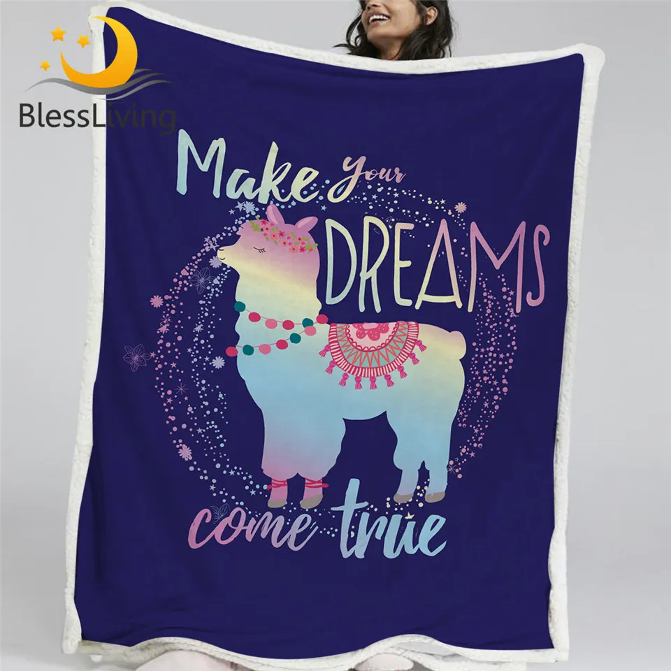 BlessLiving Llama Kids Blankets For Beds Alpaca Soft Blanket Magic Custom Blanket Cute Animal Sherpa Fleece Blanket 150x200cm
BlessLiving Llama Kids Blankets For Beds Alpaca Soft Blanket Magic Custom Blanket Cute Animal Sherpa Fleece Blanket 150x200cm