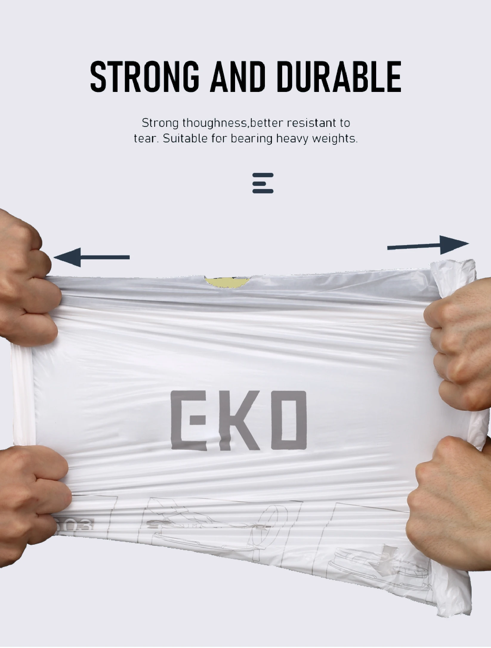 EKO 3Rolls Portable Thickened Household Garbage Bag Drawstring Lock Kitchen Garbage Bag Large Disposable Super Load-Bearing
EKO 3Rolls Portable Thickened Household Garbage Bag Drawstring Lock Kitchen Garbage Bag Large Disposable Super Load-Bearing