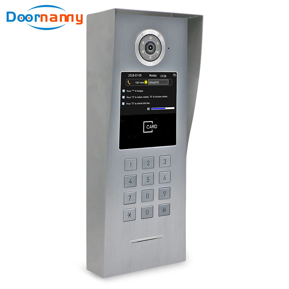 Doornanny Building Video Intercom System Doorbell SIP IP PoE ID Card Unlock Swiping Waterproof Doorbell 720P 
Doornanny Building Video Intercom System Doorbell SIP IP PoE ID Card Unlock Swiping Waterproof Doorbell 720P