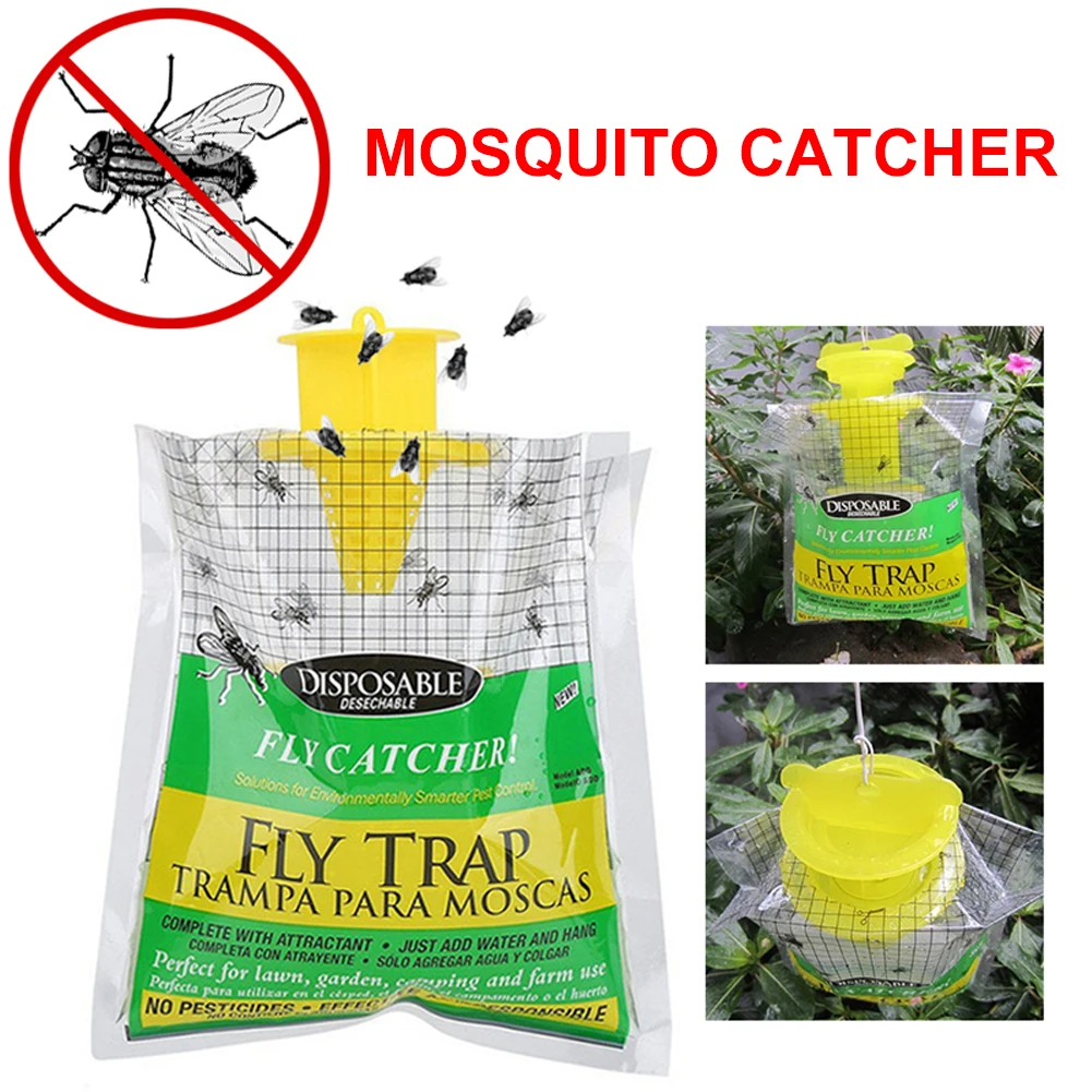 1Pcs Flycatcher Bag Home Garden Outdoor Disposable Fly Catcher Control Trap Insecticide Flies Flycatcher Trap 1 Packs Attractant
1Pcs Flycatcher Bag Home Garden Outdoor Disposable Fly Catcher Control Trap Insecticide Flies Flycatcher Trap 1 Packs Attractant