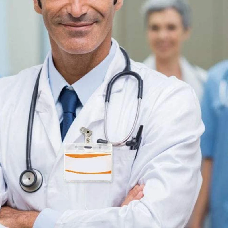 150 Metal Badge Clips with Transparent PVC Straps for ID Cards and Badge Clips.
150 Metal Badge Clips with Transparent PVC Straps for ID Cards and Badge Clips.