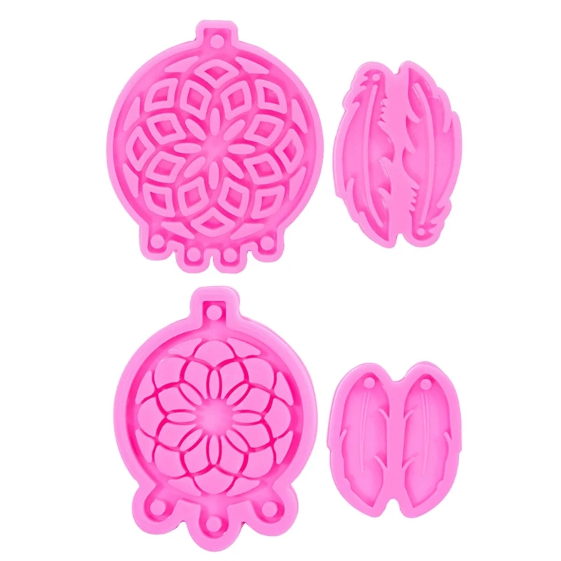 4 Pcs/Set Dream Catcher Feather Pendant Epoxy Resin Mold Earrings Necklace Keychain Silicone Mould DIY Crafts Mold
4 Pcs/Set Dream Catcher Feather Pendant Epoxy Resin Mold Earrings Necklace Keychain Silicone Mould DIY Crafts Mold