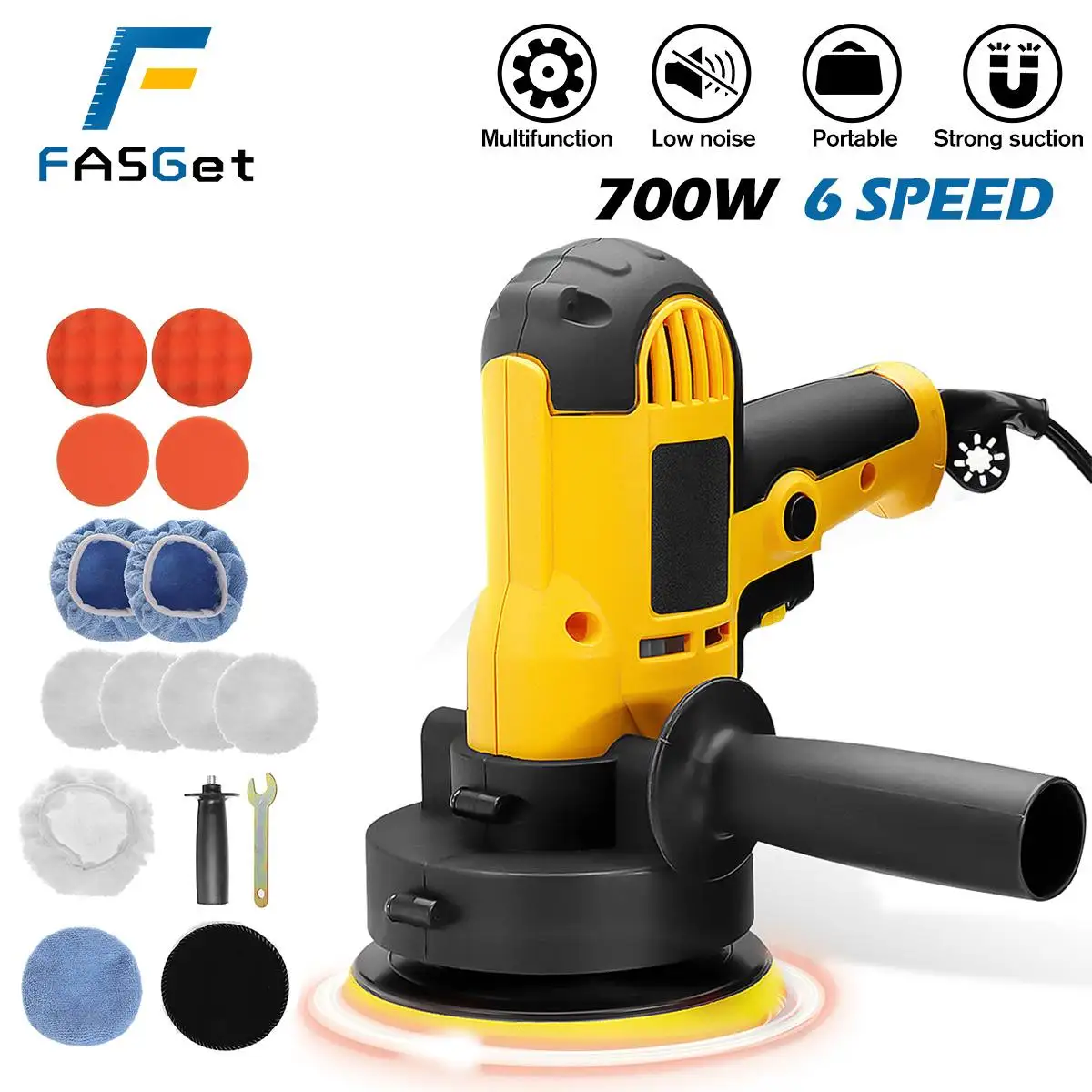 Electric Car Polisher Machine 220V Auto Polishing Machine Adjustable Speed Sanding Waxing Tools Car Accessories Tools
Electric Car Polisher Machine 220V Auto Polishing Machine Adjustable Speed Sanding Waxing Tools Car Accessories Tools