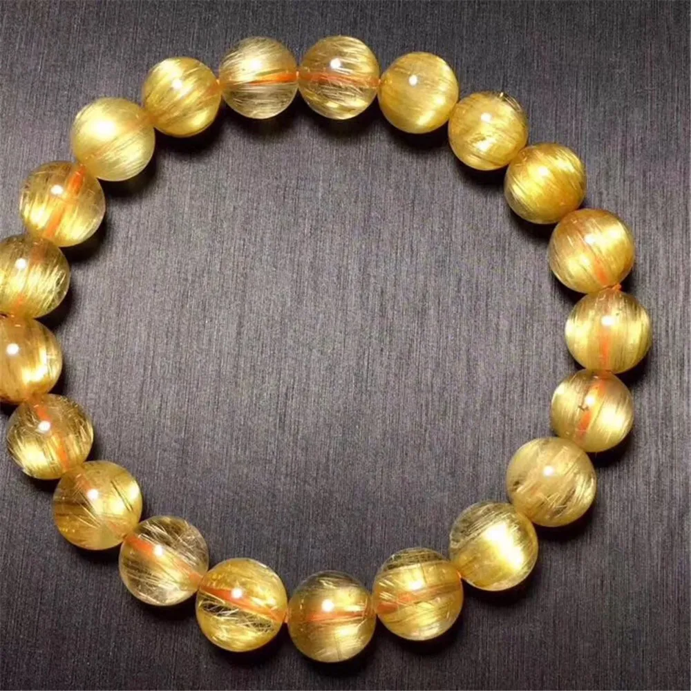 9mm Top Natural Gold Rutilated Quartz Bracelet Jewelry For Woman Lady Man Crystal Titanium Round Beads Stretch AAAAA Certificate
9mm Top Natural Gold Rutilated Quartz Bracelet Jewelry For Woman Lady Man Crystal Titanium Round Beads Stretch AAAAA Certificate