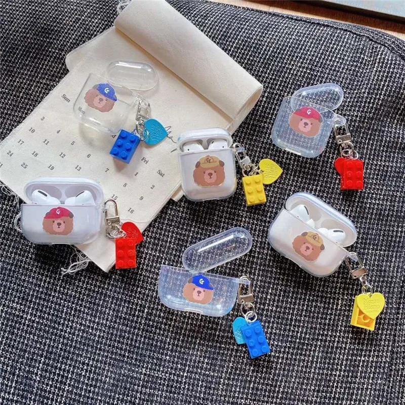 Funda de silicona suave para Funda de Airpods, Funda transparente de TPU con dibujos animados de juguete con corazón, oso de lad
Funda de silicona suave para Funda de Airpods, Funda transparente de TPU con dibujos animados de juguete con corazón, oso de lad