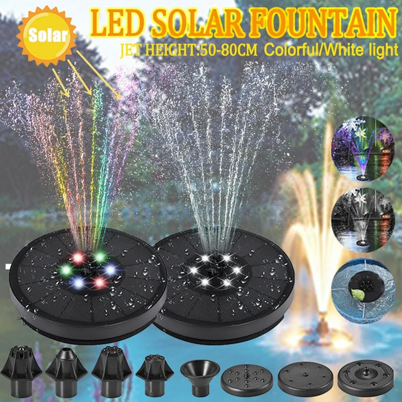Colorful LED Round Solar Fountain Outdoor Swimming Pool Garden Waterfall Floating Fountain 7V/3.5W Outdoor Decoration with Light
Colorful LED Round Solar Fountain Outdoor Swimming Pool Garden Waterfall Floating Fountain 7V/3.5W Outdoor Decoration with Light