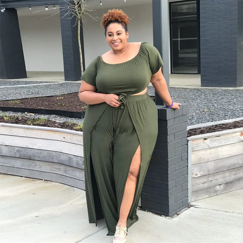 Женский Повседневный комплект из двух предметов, однотонный Свободный пуловер с коротким рукавом и брюки с высоким разрезом
Женский Повседневный комплект из двух предметов, однотонный Свободный пуловер с коротким рукавом и брюки с высоким разрезом